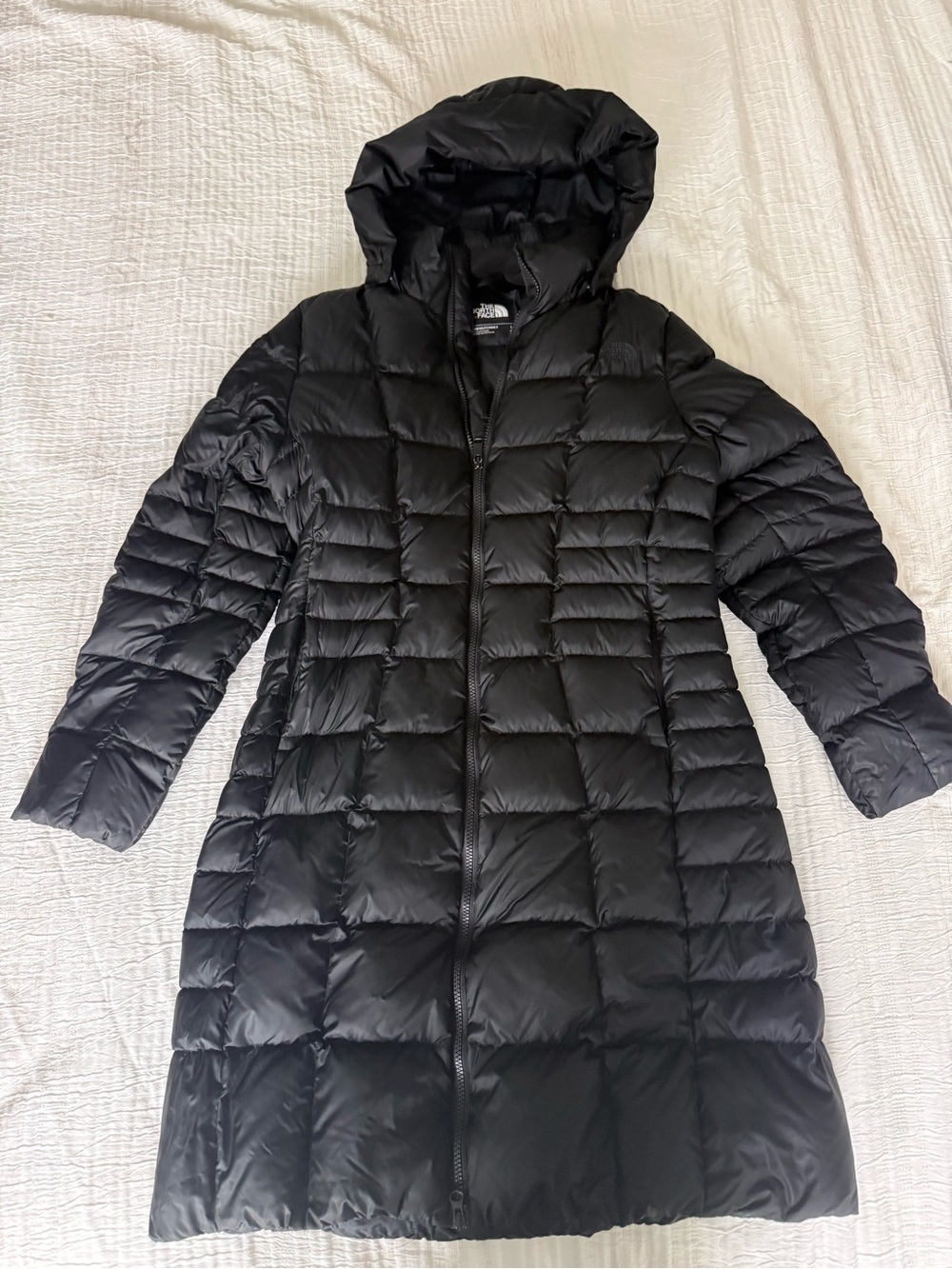 The North Face Women's Black Long Puffer Coat with Hood